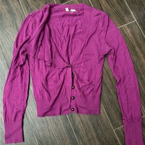 Moth Vibrant Purple Cardigan Sweater